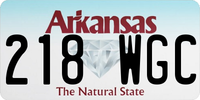 AR license plate 218WGC