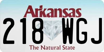 AR license plate 218WGJ