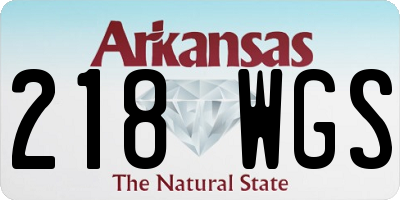 AR license plate 218WGS
