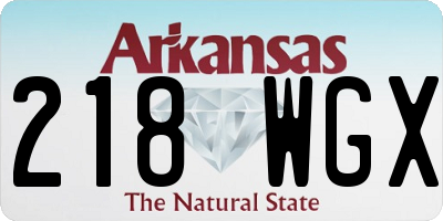 AR license plate 218WGX