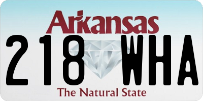 AR license plate 218WHA