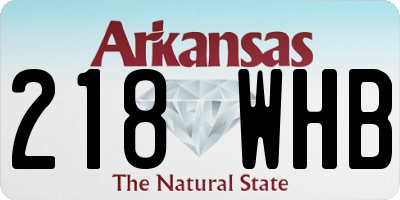 AR license plate 218WHB