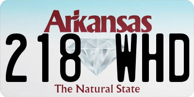 AR license plate 218WHD