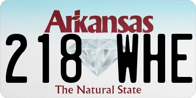 AR license plate 218WHE