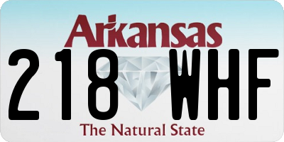 AR license plate 218WHF