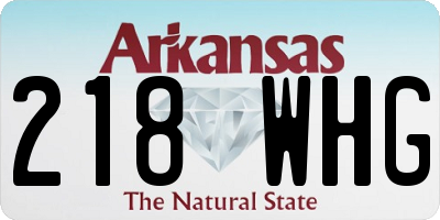AR license plate 218WHG