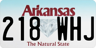 AR license plate 218WHJ