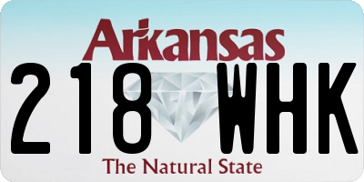 AR license plate 218WHK