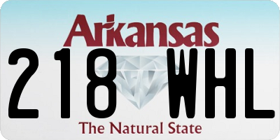 AR license plate 218WHL