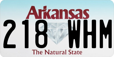 AR license plate 218WHM