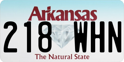 AR license plate 218WHN