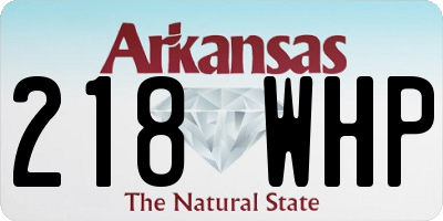 AR license plate 218WHP