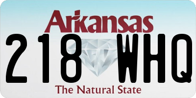 AR license plate 218WHQ