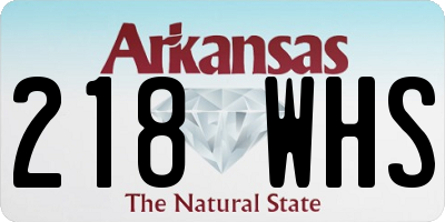 AR license plate 218WHS