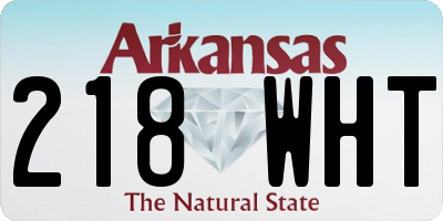 AR license plate 218WHT