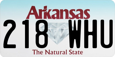 AR license plate 218WHU