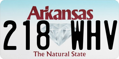 AR license plate 218WHV