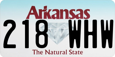 AR license plate 218WHW