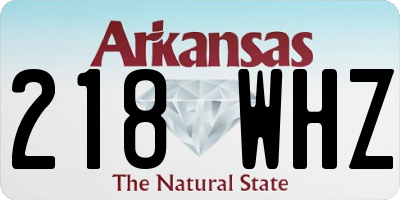 AR license plate 218WHZ