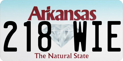 AR license plate 218WIE