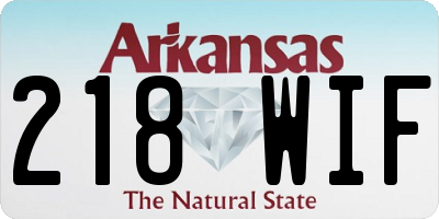 AR license plate 218WIF