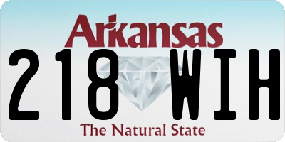 AR license plate 218WIH
