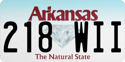 AR license plate 218WII