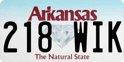 AR license plate 218WIK