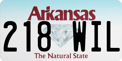 AR license plate 218WIL