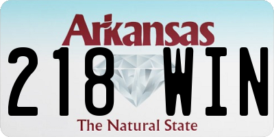 AR license plate 218WIN