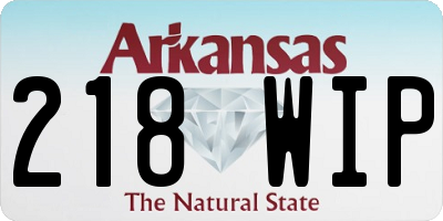 AR license plate 218WIP
