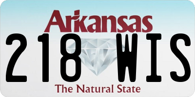 AR license plate 218WIS