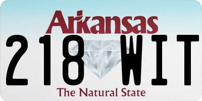 AR license plate 218WIT