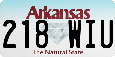 AR license plate 218WIU