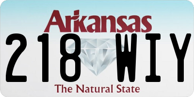 AR license plate 218WIY