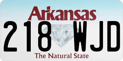 AR license plate 218WJD