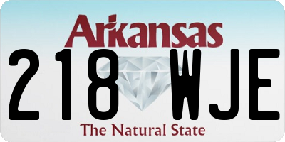 AR license plate 218WJE