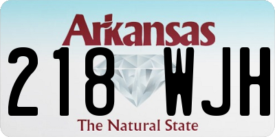 AR license plate 218WJH