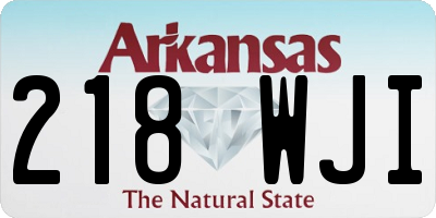 AR license plate 218WJI