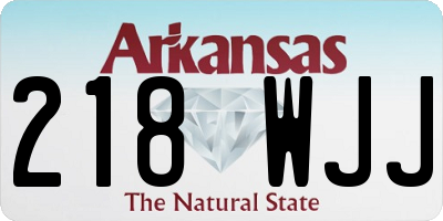 AR license plate 218WJJ