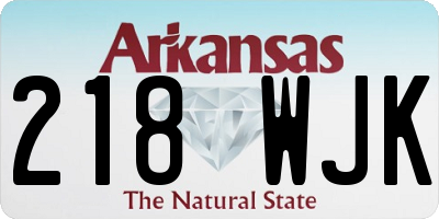 AR license plate 218WJK
