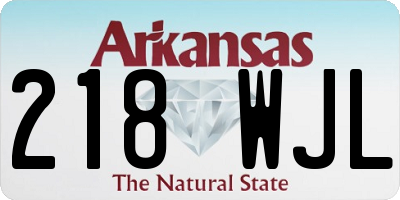 AR license plate 218WJL