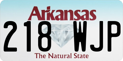 AR license plate 218WJP