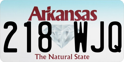 AR license plate 218WJQ