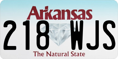 AR license plate 218WJS