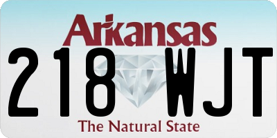 AR license plate 218WJT