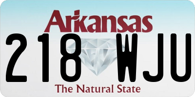 AR license plate 218WJU