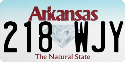 AR license plate 218WJY