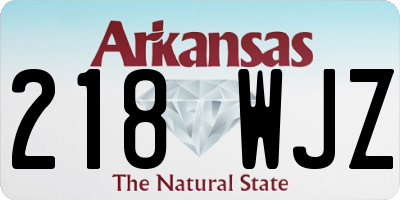 AR license plate 218WJZ