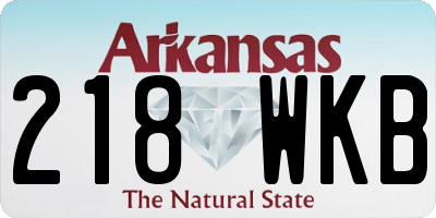AR license plate 218WKB